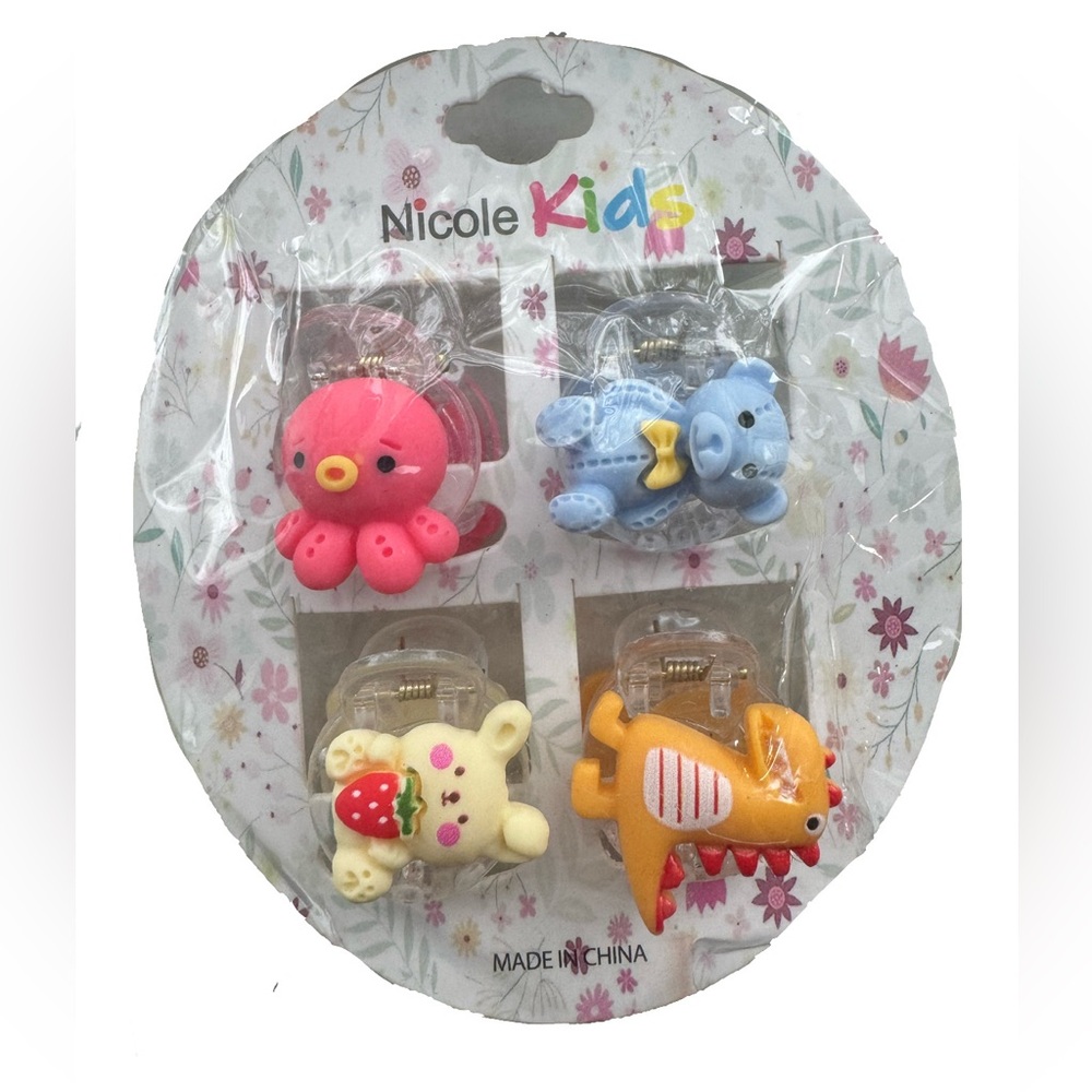 Animal Hair Clip Set of 4